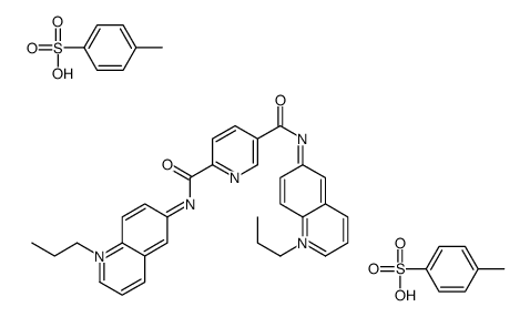 2-N,5-N-bis(1-propylquinolin-1-ium-6-yl)pyridine-2,5-dicarboxamide,4-methylbenzenesulfonate Structure