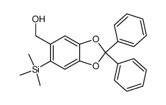 (2,2-diphenyl-6-(trimethylsilyl)benzo[d][1,3]dioxol-5-yl)methanol Structure