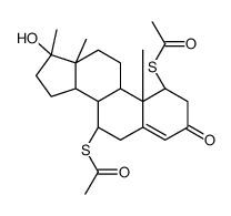 S-[(1S,7R,8S,9S,10R,13S,14S,17S)-1-acetylsulfanyl-17-hydroxy-10,13,17-trimethyl-3-oxo-2,6,7,8,9,11,12,14,15,16-decahydro-1H-cyclopenta[a]phenanthren-7-yl] ethanethioate Structure