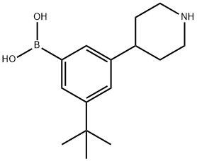 3-(Piperidin-4-yl)-5-(tert-butyl)phenylboronic acid picture