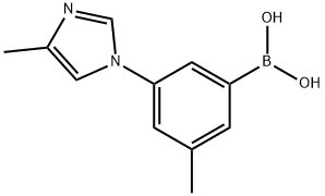 3-Methyl-5-(4-methylimidazol-1-yl)phenylboronic acid structure