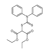 diethyl 2-(diphenylcarbamothioylsulfanyl)propanedioate结构式