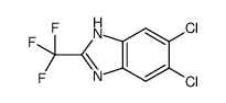 5,6-Dichloro-2-(trifluoromethyl)-1H-benzimidazole结构式