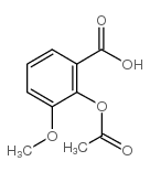 2-乙酰氧基-3-甲氧基苯甲酸结构式