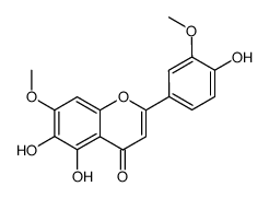 5,6,4'-trihydroxy-7,3'-dimethoxyflavone structure