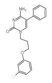 2(1H)-Pyrimidinone,4-amino-1-[3-(3-chlorophenoxy)propyl]-5-phenyl-结构式