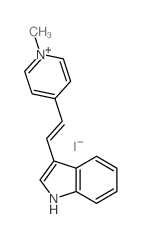 Pyridinium,4-[2-(1H-indol-3-yl)ethenyl]-1-methyl-, iodide (1:1) structure