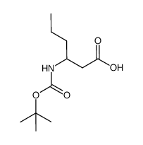 3-[(2-methylpropan-2-yl)oxycarbonylamino]hexanoic acid Structure