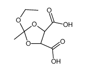 1,3-Dioxolane-4,5-dicarboxylicacid,2-ethoxy-2-methyl-,(4R,5R)-(9CI)结构式