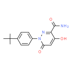 1-[4-(TERT-BUTYL)PHENYL]-4-HYDROXY-6-OXO-1,6-DIHYDRO-3-PYRIDAZINECARBOXAMIDE结构式