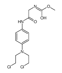 methyl N-[2-[4-[bis(2-chloroethyl)amino]anilino]-2-oxoethyl]carbamate结构式