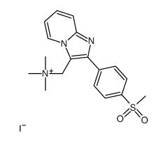 trimethyl-[[2-(4-methylsulfonylphenyl)imidazo[1,2-a]pyridin-3-yl]methyl]azanium,iodide结构式