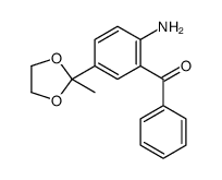 [2-amino-5-(2-methyl-1,3-dioxolan-2-yl)phenyl]-phenylmethanone结构式