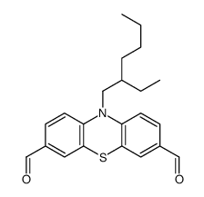 10-(2-ethylhexyl)phenothiazine-3,7-dicarbaldehyde结构式