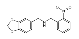 1-(1,3-benzodioxol-5-yl)-N-[(2-nitrophenyl)methyl]methanamine Structure