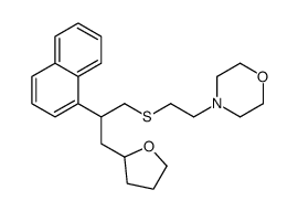 4-[2-[2-naphthalen-1-yl-3-(oxolan-2-yl)propyl]sulfanylethyl]morpholine结构式