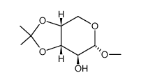 methyl-(O3,O4-isopropyliden-α-D-arabinopyranoside)结构式