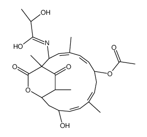 [(1R,3S,4Z,6Z,9S,10Z,12Z,15S)-3-hydroxy-14-[[(2R)-2-hydroxypropanoyl]amino]-6,12,15,18-tetramethyl-16,19-dioxo-17-oxabicyclo[13.2.2]nonadeca-4,6,10,12-tetraen-9-yl] acetate Structure