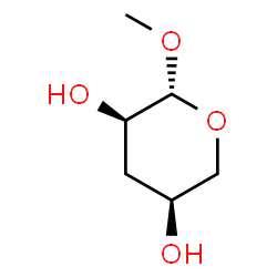 Methyl 3-deoxy-β-D-erythro-pentopyranoside structure