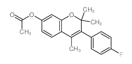 2H-1-Benzopyran-7-ol,3-(4-fluorophenyl)-2,2,4-trimethyl-, 7-acetate Structure