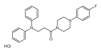 1-[4-(4-fluorophenyl)piperazin-1-yl]-3-(N-phenylanilino)propan-1-one,hydrochloride结构式