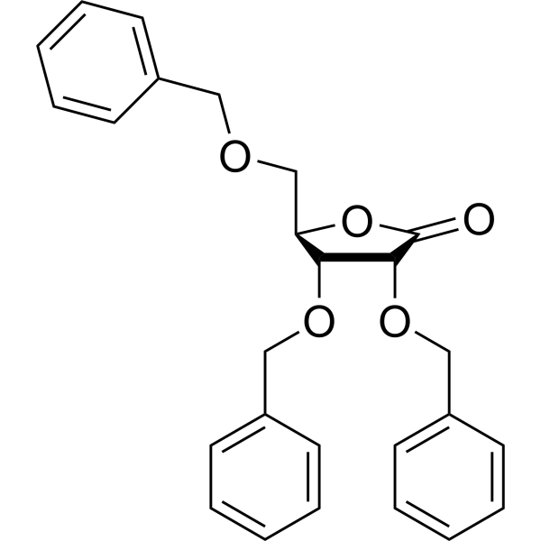 2,3,5-Tri-O-benzyl-D-ribonolactone structure