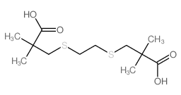 3-[2-(2-carboxy-2-methyl-propyl)sulfanylethylsulfanyl]-2,2-dimethyl-propanoic acid结构式