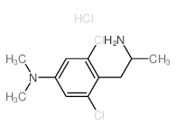 4-(2-aminopropyl)-3,5-dichloro-N,N-dimethyl-aniline结构式