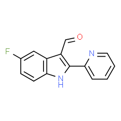 1H-Indole-3-carboxaldehyde,5-fluoro-2-(2-pyridinyl)-(9CI)结构式