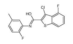 Benzo[b]thiophene-2-carboxamide, 3-chloro-4-fluoro-N-(2-fluoro-5-methylphenyl)- (9CI) Structure