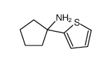 1-thiophen-2-ylcyclopentan-1-amine结构式