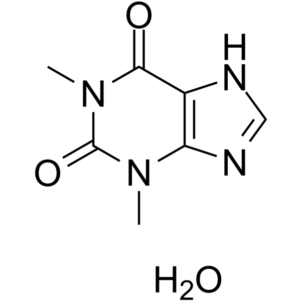 Theophylline monohydrate structure