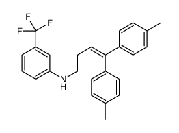 N-[4,4-bis(4-methylphenyl)but-3-enyl]-3-(trifluoromethyl)aniline Structure