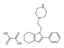 2-Phenyl-1-(2-piperazin-1-yl-ethyl)-4,5,6,7-tetrahydro-1H-indole; compound with oxalic acid结构式