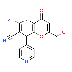 2-Amino-6-(hydroxymethyl)-8-oxo-4-(4-pyridinyl)-4,8-dihydropyrano[3,2-b]pyran-3-carbonitrile picture