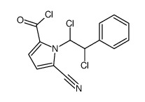 5-cyano-1-(1,2-dichloro-2-phenylethyl)pyrrole-2-carbonyl chloride结构式