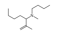 N-butyl-N,2-dimethylhept-1-en-3-amine结构式