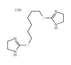 2-[6-(4,5-dihydro-1H-imidazol-2-ylsulfanyl)hexylsulfanyl]-4,5-dihydro-1H-imidazole structure