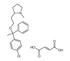 Pyrrolidine, 2-[2-[1-(4-chlorophenyl)-1-phenylethoxy]ethyl]-1-methyl-, (E)-2-butenedioate (1:1) structure