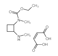 but-2-enedioic acid; ethyl N-methyl-N-(2-methylaminocyclobutyl)carbamate structure