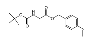 tert-Butoxycarbonylamino-acetic acid 4-vinyl-benzyl ester结构式