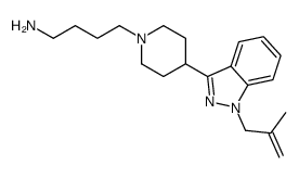 4-[4-[1-(2-methylprop-2-enyl)indazol-3-yl]piperidin-1-yl]butan-1-amine结构式