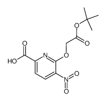 6-tert-butoxycarbonylmethoxy-5-nitro-pyridine-2-carboxylic acid结构式