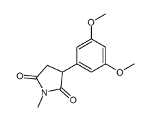 3-(3,5-dimethoxyphenyl)-1-methylpyrrolidine-2,5-dione结构式