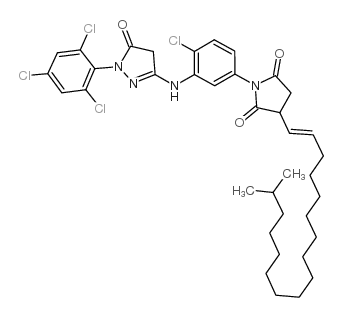 1-(2,4,6-TRICHLORPHENYL)3-[2-CHLOR-5-(3-ISOOCTADECENYLSUCCINIMID-1-YL)-ANILINO]-PYRAZOLIN-5-ONE picture