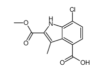 7-chloro-2-methoxycarbonyl-3-methyl-1H-indole-4-carboxylic acid Structure