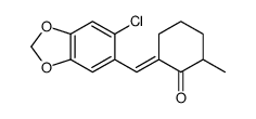 (2E)-2-[(6-chloro-1,3-benzodioxol-5-yl)methylidene]-6-methylcyclohexan-1-one Structure