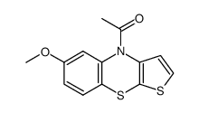 1-(6-Methoxy-benzo[b]thieno[3,2-e][1,4]thiazin-4-yl)-ethanone结构式