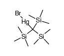 Bromtris(trimethylsilyl)methylquecksilber结构式