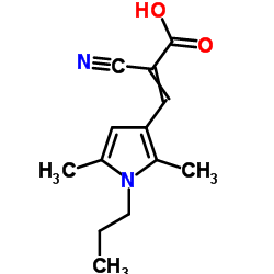 (2E)-2-CYANO-3-(2,5-DIMETHYL-1-PROPYL-1H-PYRROL-3-YL)ACRYLIC ACID Structure